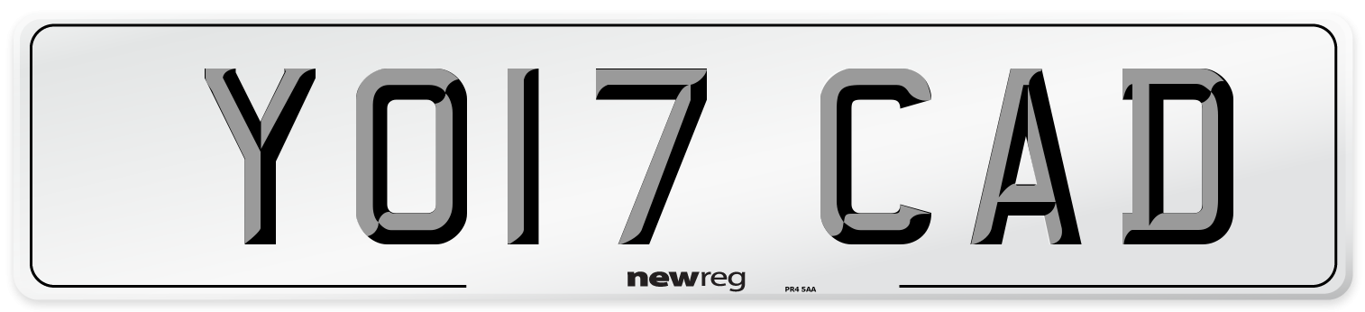 YO17 CAD Number Plate from New Reg